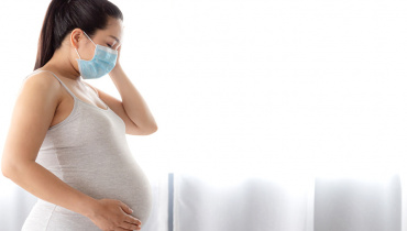 Femme enceinte Covid coronavirus masque